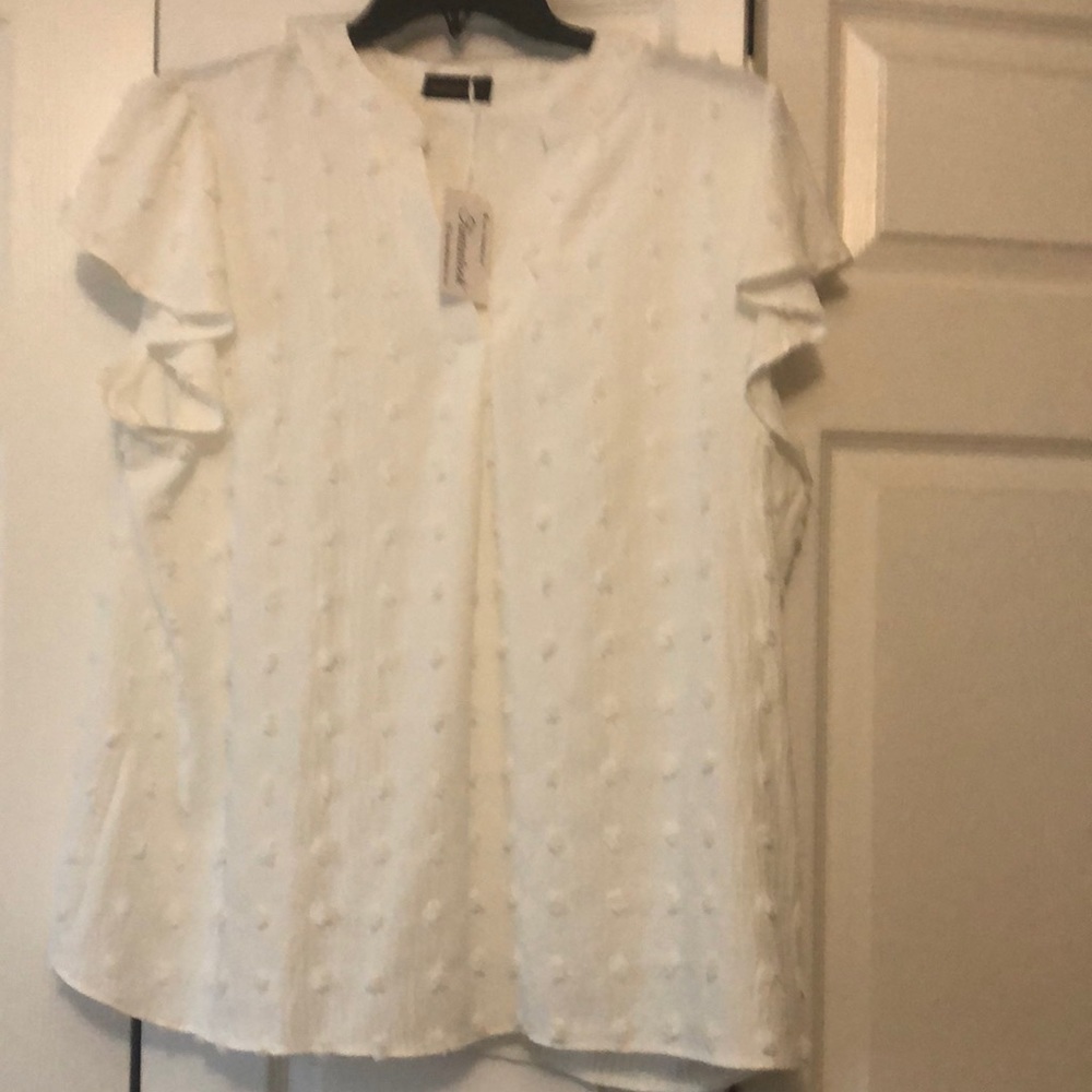 Woman’s white blouse very elegant in size XXL